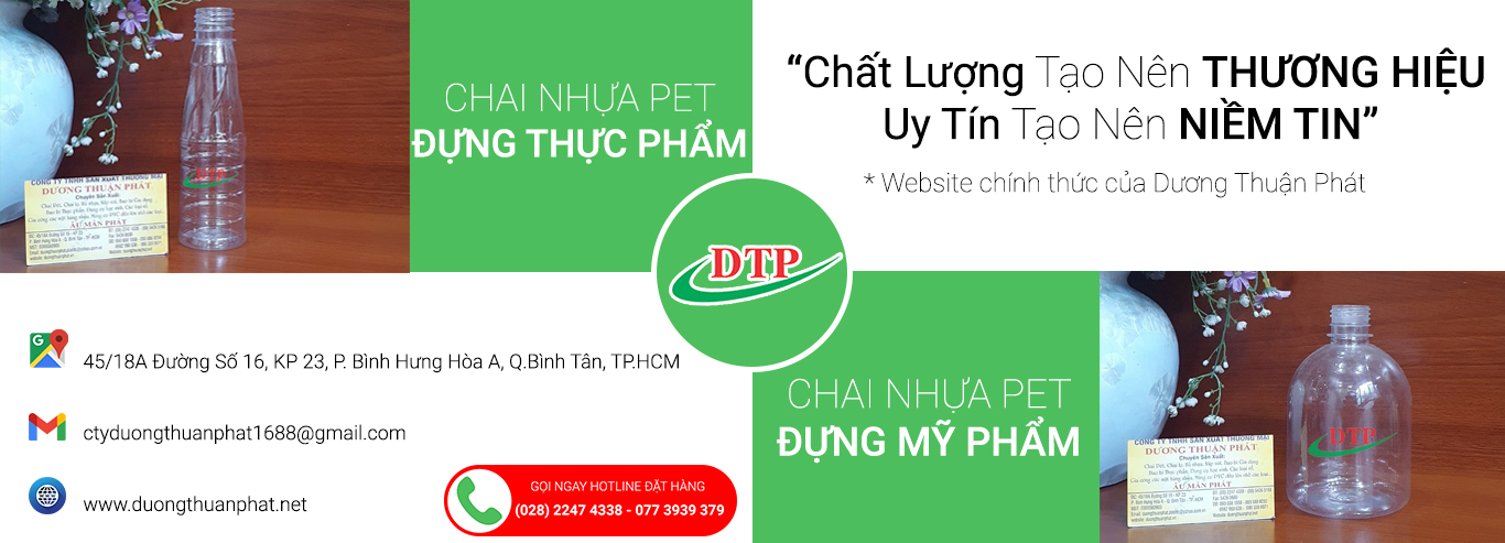 Chai Pet Nhựa Thực Phẩm - Mỹ Phẩm